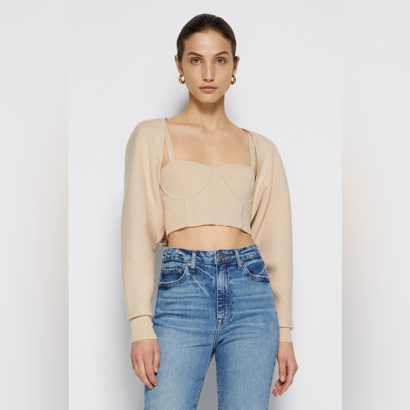 Jonathan Simkhai Viola Bustier and Cardigan Set - Picture 8 of 10